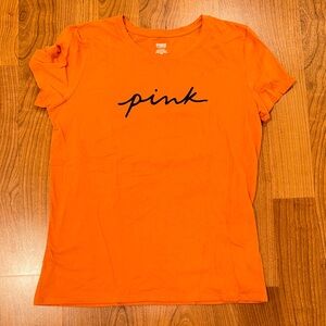 Burnt orange Victoria’s Secret pink shirt